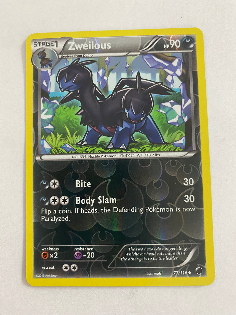 Zweilous  77/116 Reverse Holo Pokemon Card Naer Mint