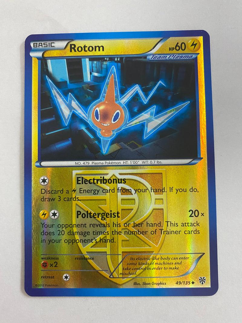 Rotom 49/135 Reverse Holo Pokemon Card Naer Mint Rotom 49/135 Reverse Holo Pokemon Card Naer Mint