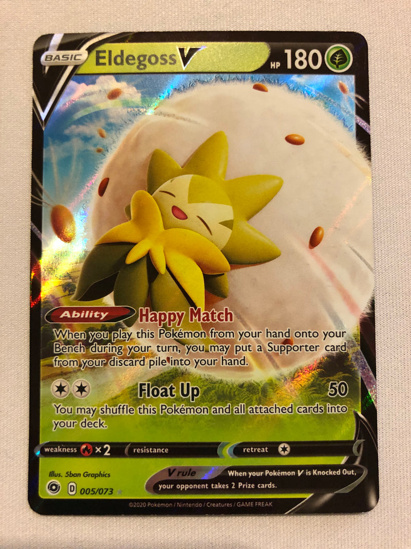 eldegoss pokemon card Eldegoss V 005/073 Champion's Path Ultra Rare Holo Rare Pokemon Card N