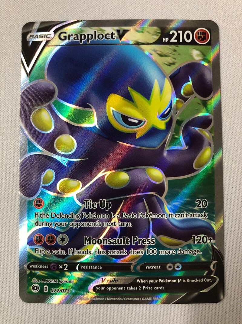 Grapploct V 072/073 Champion's Path Holo Ultra Rare Full Art Pokemon Card Near Mint