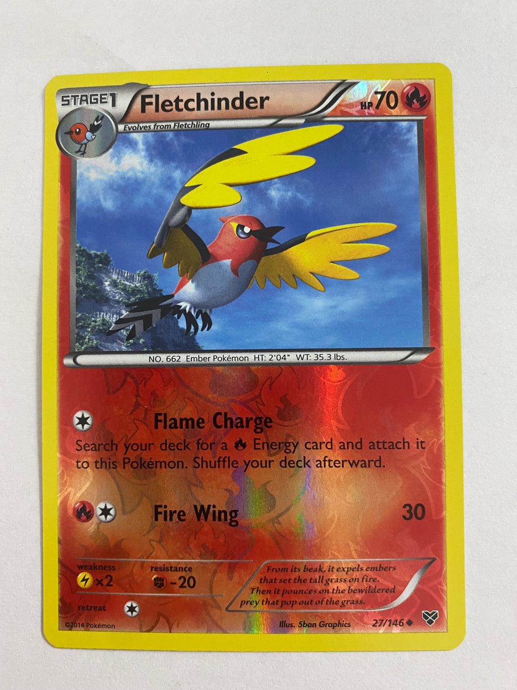 fletchinder pokemon card 004/021 XYA - Paper Moon Japan Card Number / Rarity Fletchinder AR 073/071 SV2D Clay