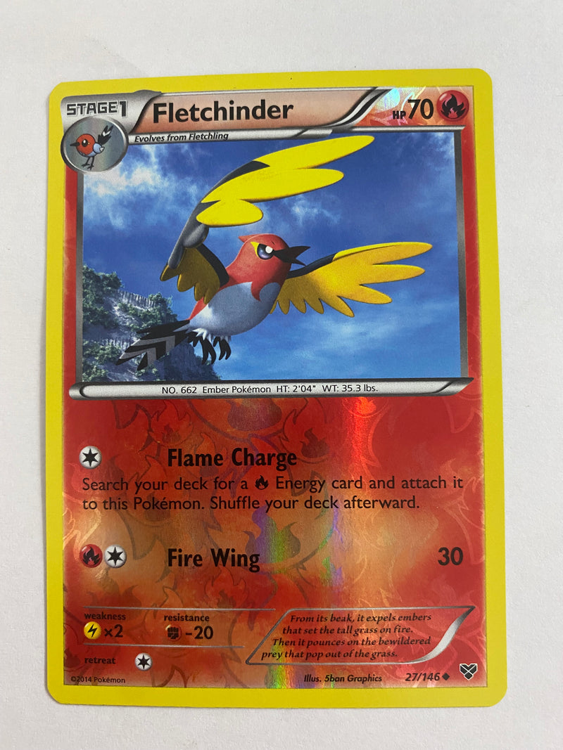 Fletchinder  27/146 Reverse Holo  Pokemon Card Near Mint