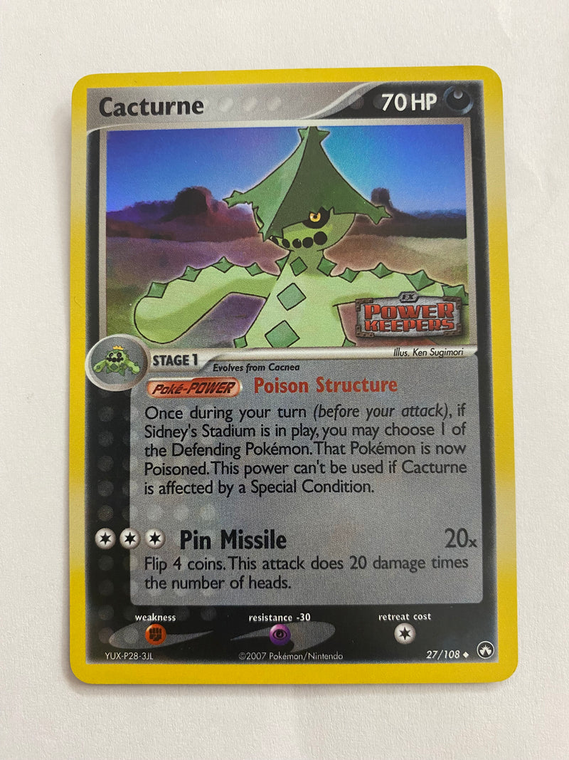 Cacturne 27/108 Reverse Holo Pokemon Card Near Mint