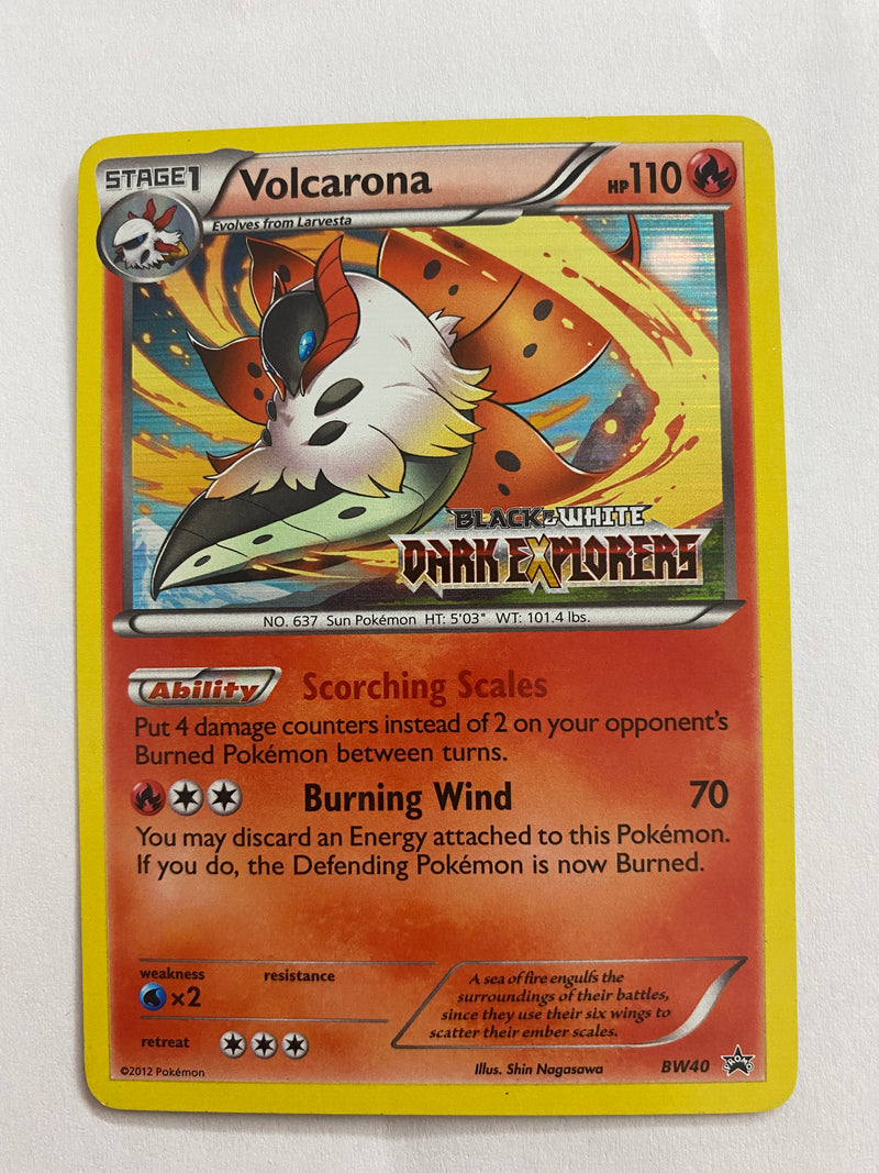 Volcarona BW40 Holo Rare Dark Explorers Prerelease Pokemon Card Near Mint