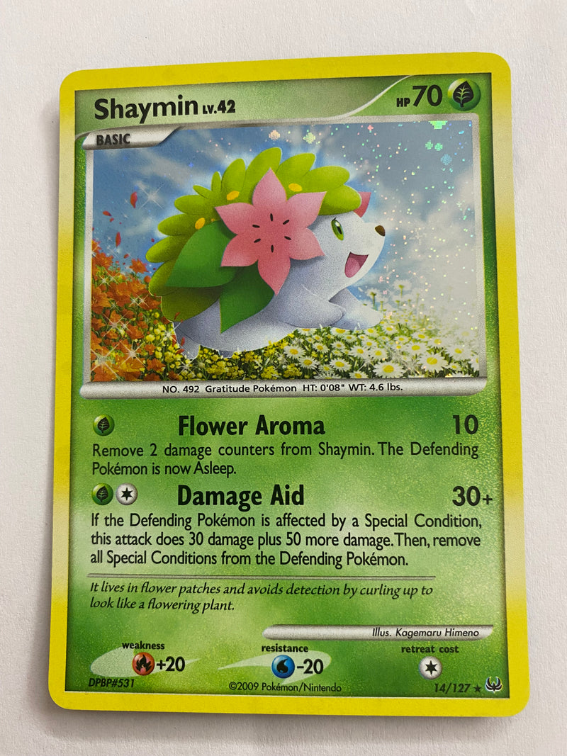 Shaymin 14/127  Holo Rare  Pokémon Card Near Mint