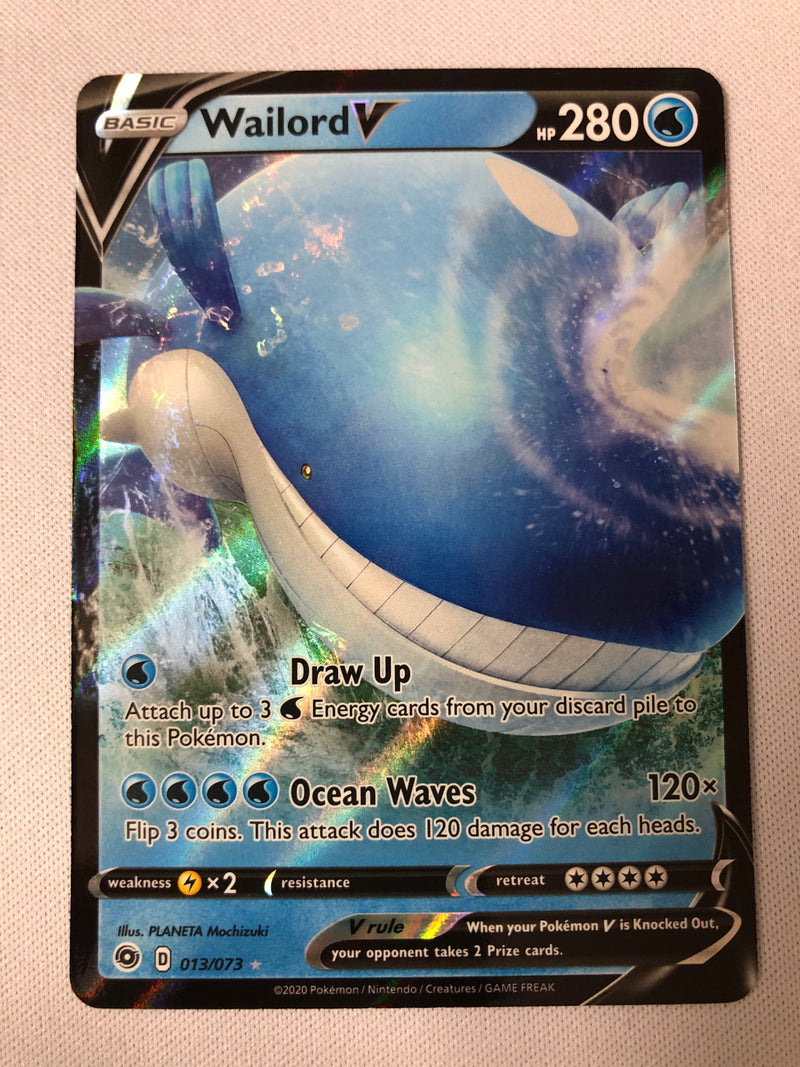 Wailord V 013/073 Champion's Path Holo Ultra Rare Pokemon Card Near Mi Wailord V 013/073 Champion's Path Holo Ultra Rare Pokemon Card Near Mi