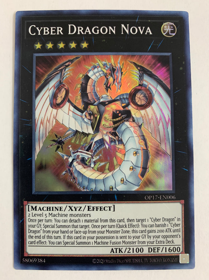 Yugioh Cyber Dragon Nova OP17-EN006 Super Rare Near Mint NM