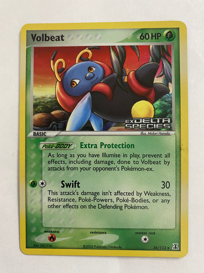 Volbeat 56/113 Holo Rare Pokemon Card Near Mint