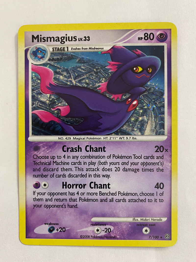 Mismagius 7/100 Holo Rare Pokemon Card Near Mint