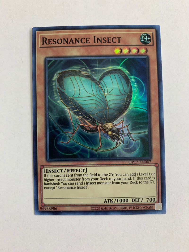 Yugioh Resonance Insect OP17-EN007 Unlimited Edition Super Rare NM