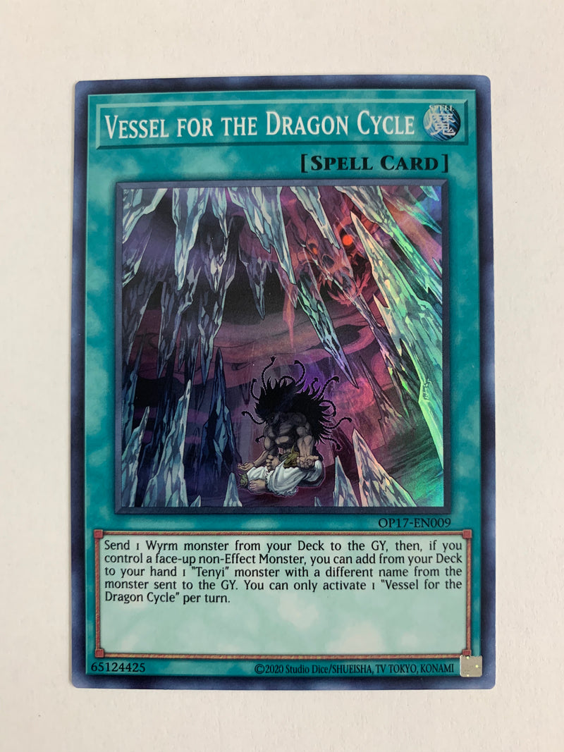 Yugioh Vessel for the Dragon Cycle OP17-EN009 Super Rare Near Mint