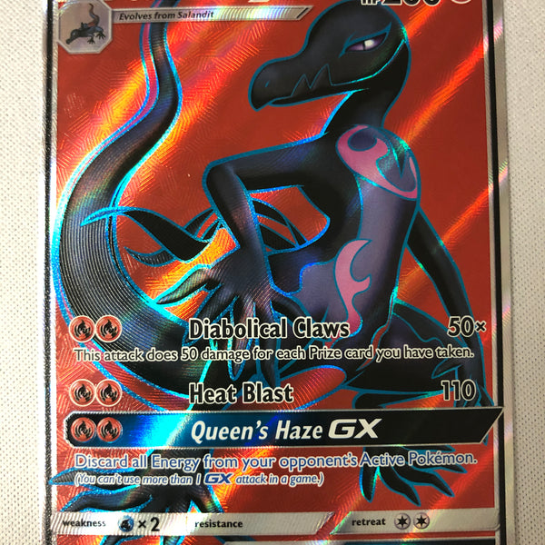 Salazzle GX 132/147 Holo Ultra Rare Burning Shadows Pokemon Card Near