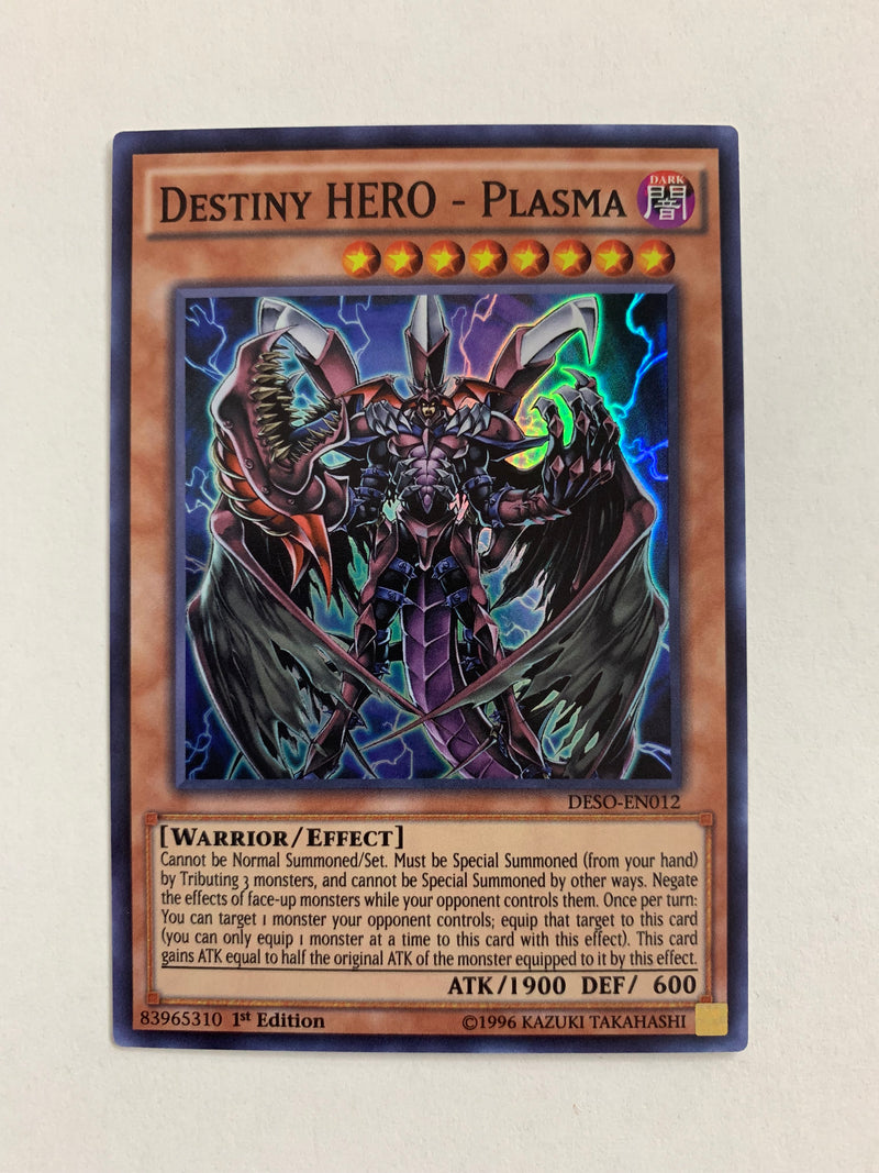 Destiny Hero - Plasma DESO-EN012 Super Rare 1st Edition Near Mint
