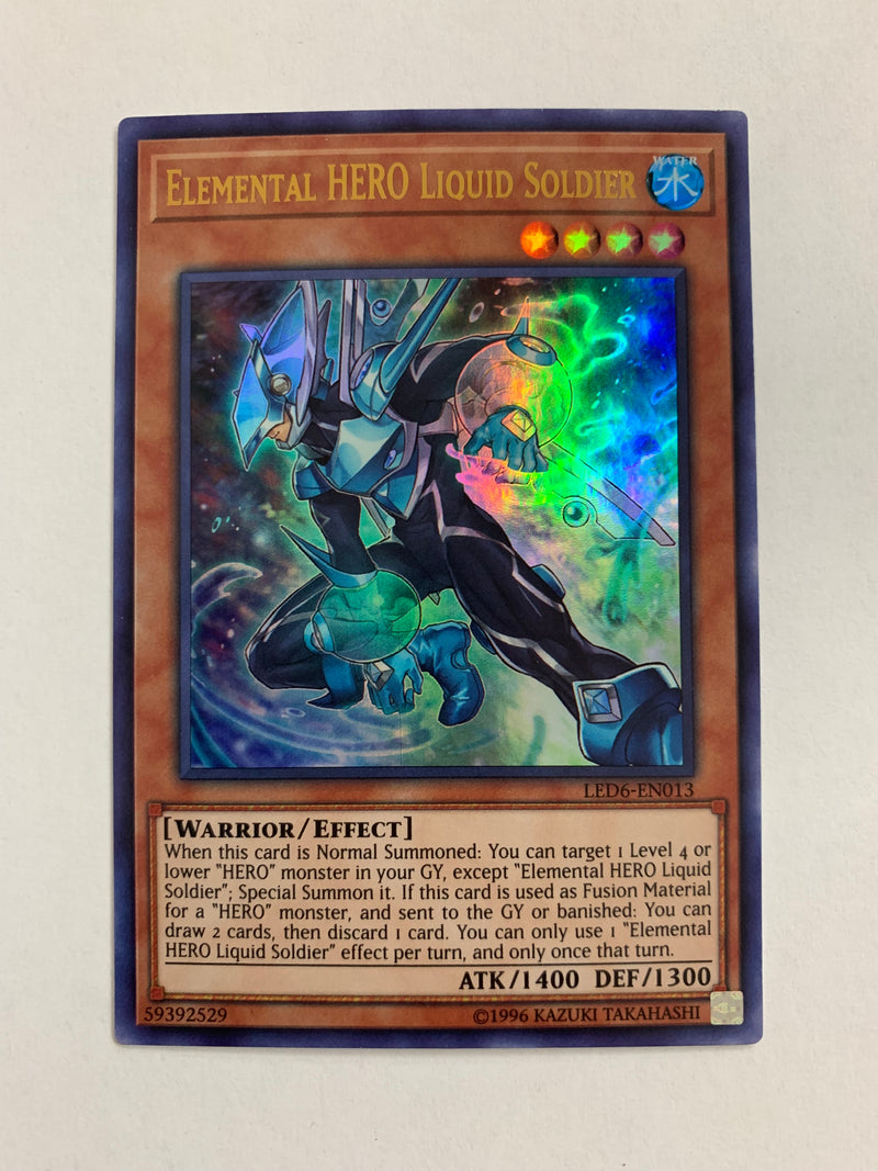 Yugioh Elemental HERO Liquid Soldier LED6-EN013 Unlimited Edition Ultra Rare NM