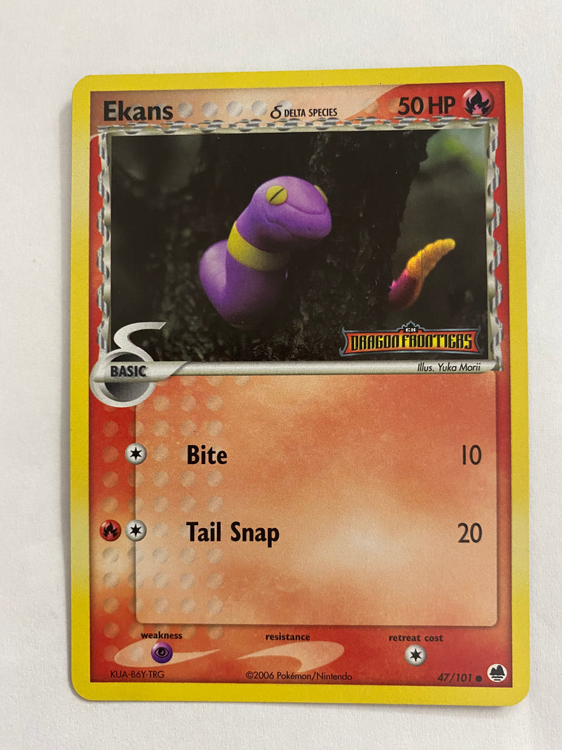 Ekans 47/101 Dragon Frontiers Holo Rare Pokemon Card Near Mint