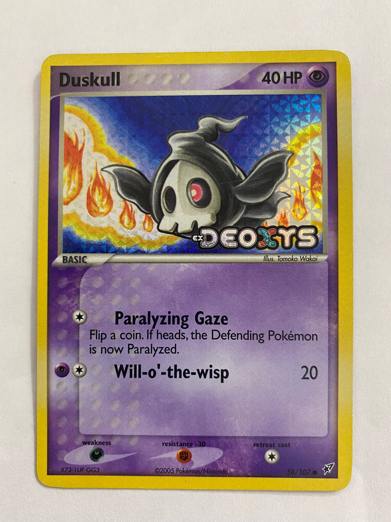 Duskull 58/107  Holo Rare Pokemon Card Naer Mint