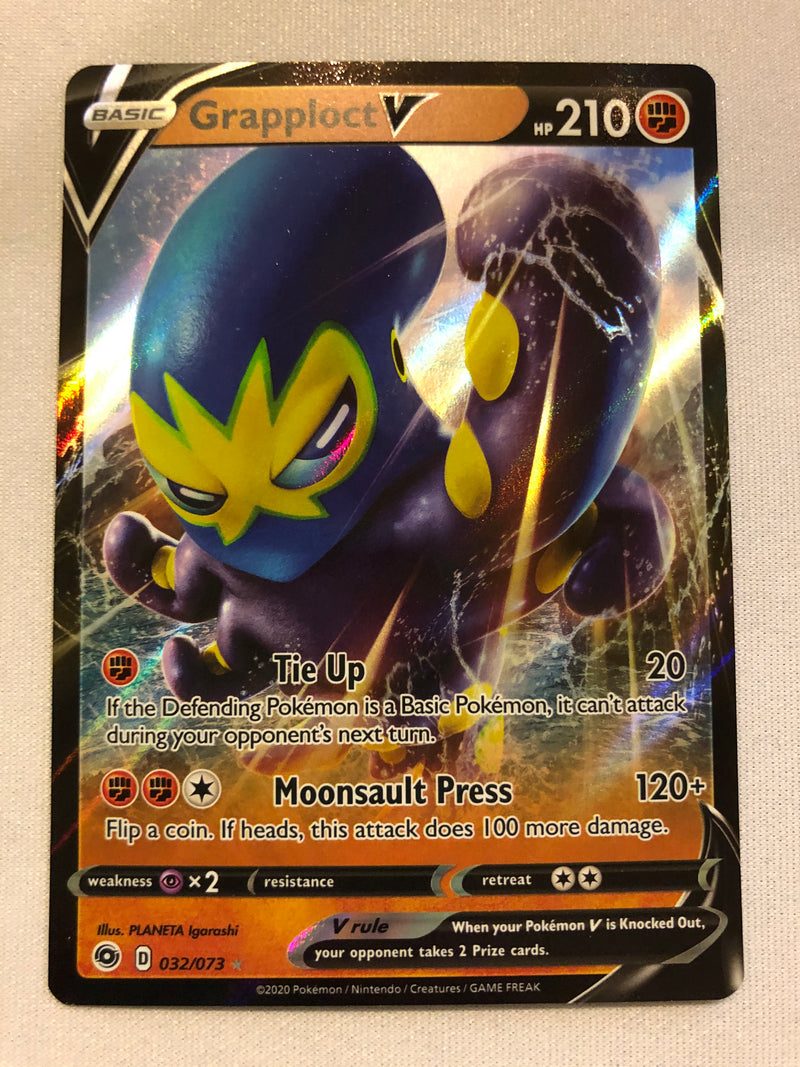 Grapploct V 032/073 Full Art Holo Ultra Rare Pokemon Card Near Mint Grapploct V 032/073 Full Art Holo Ultra Rare Pokemon Card Near Mint