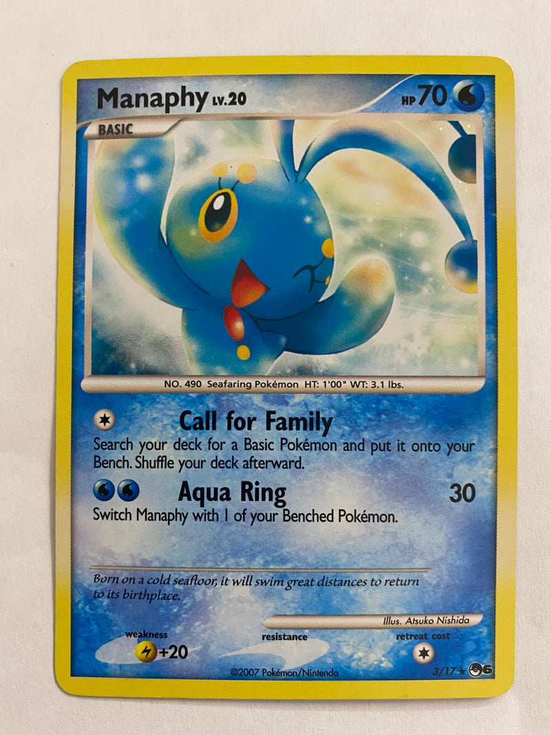 Manaphy 3/17 Holo Rera Pokemon Card Naer Mint