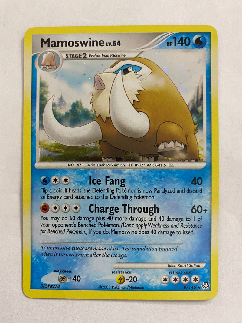 Mamoswine 9/146 Holo Rare Pokemon Card Naer Mint