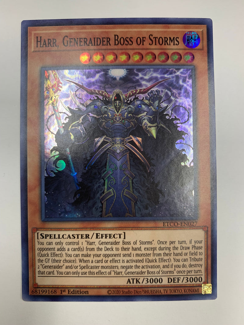Harr, Generaider Boss of Storms ETCO-EN027 1st Edition Super Rare Yugioh TCG NM