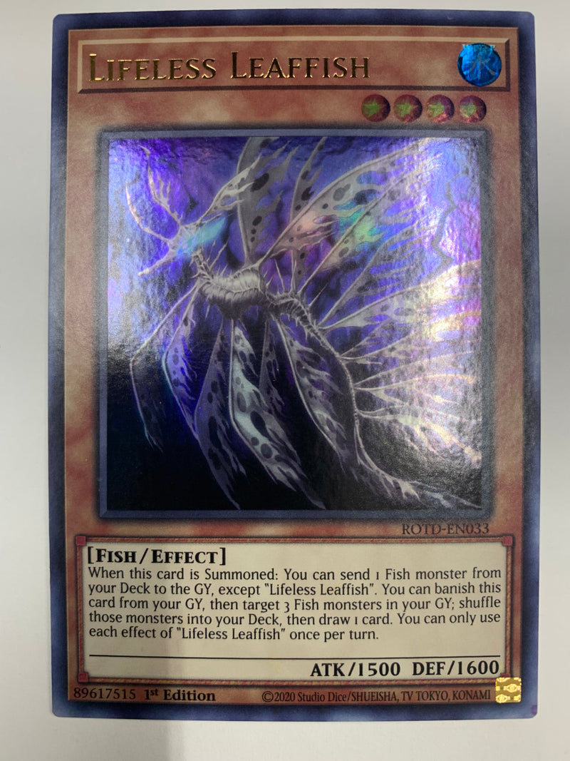 Yugioh Lifeless Leaffish ROTD-EN033 Ultra Rare 1st Edition NM