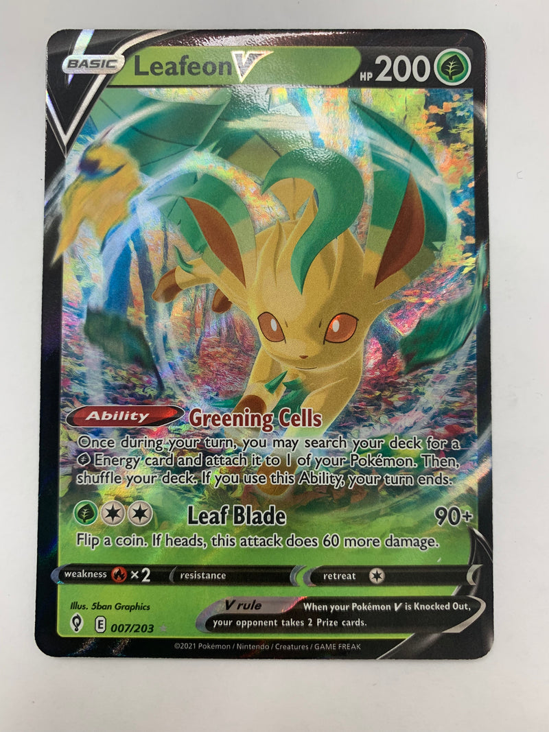 Leafeon V 007/203 Evolving Skies Full Art Pokmon TCG Near Mint Leafeon V 007/203 Evolving Skies Full Art Pokmon TCG Near Mint