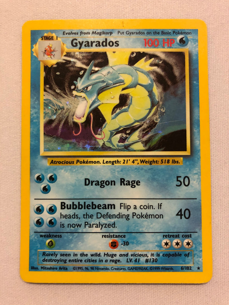 Gyarados 6/102 Base Set Holo Rare Near Mint/Excellent