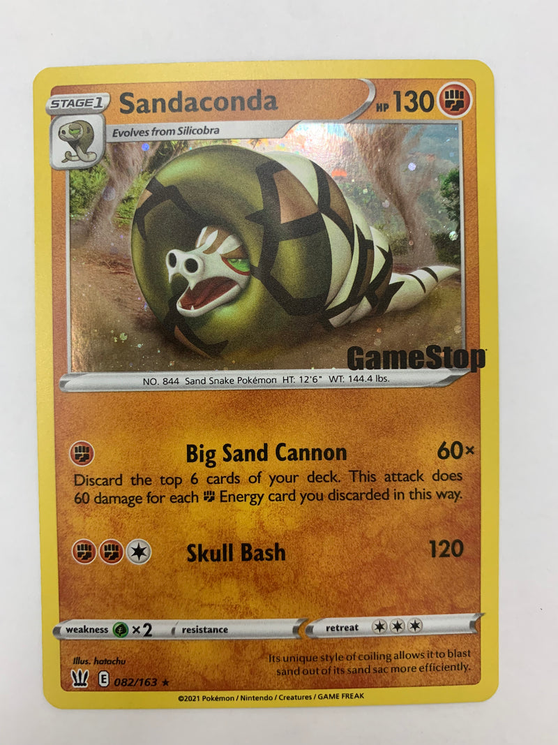 Sandaconda 082/163 Battle Styles Holo Rare GameStop Promo Near Mint