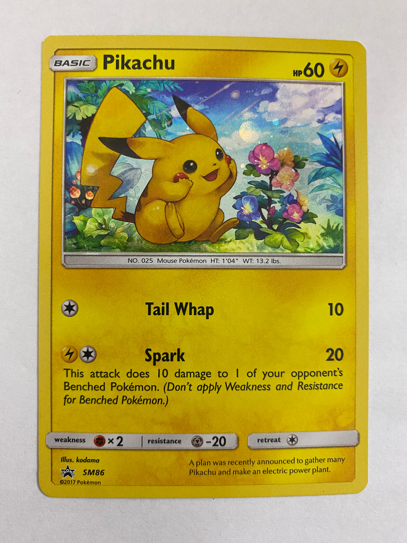 Pikachu SM86  Black Star Holo Sun & Moon Pokemon Card Naer Mint