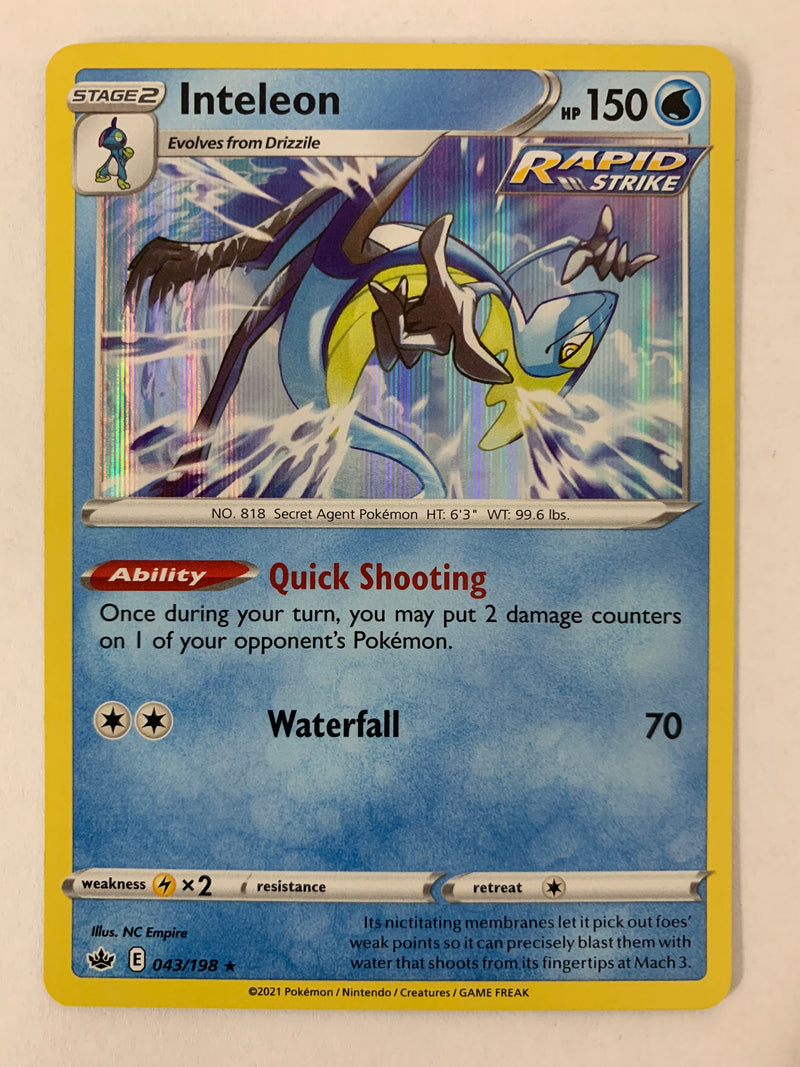Inteleon 043/198 Chilling Reign Holo Rare Near Mint