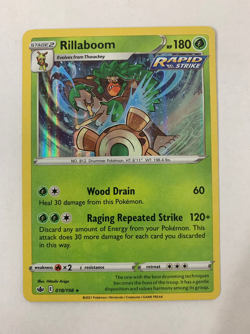 Rillaboom 018/198 Chilling Reign Holo Rare Near Mint