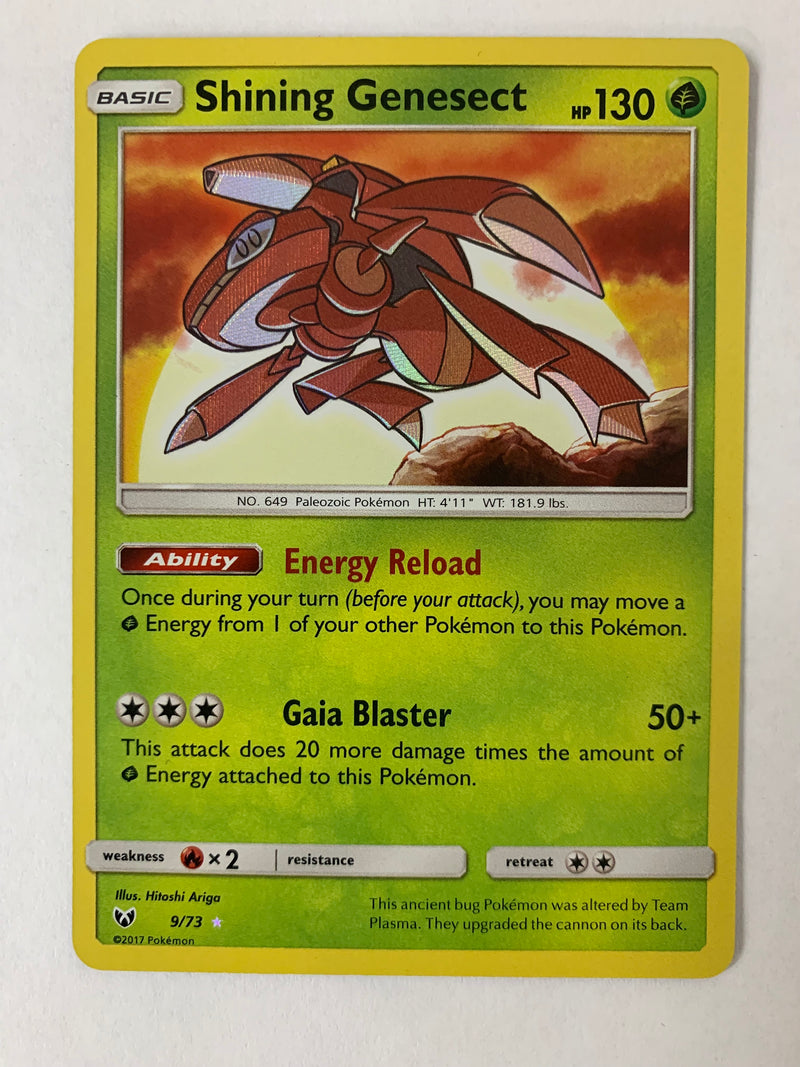 Shining Genesect 9/73 Shining Legends Shiny Holo Foil Near Mint