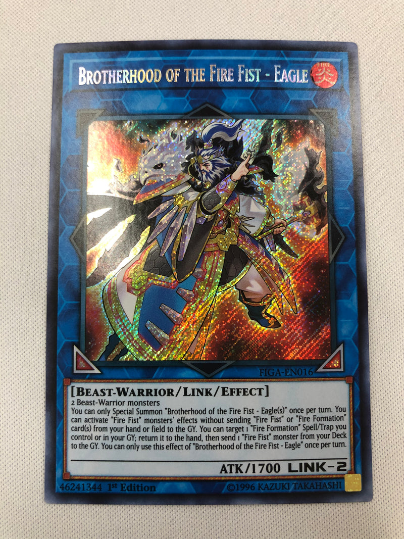 Yugioh Brotherhood of the Fire Fist - Eagle FIGA-EN016 Secret Rare 1st Edition Near Mint