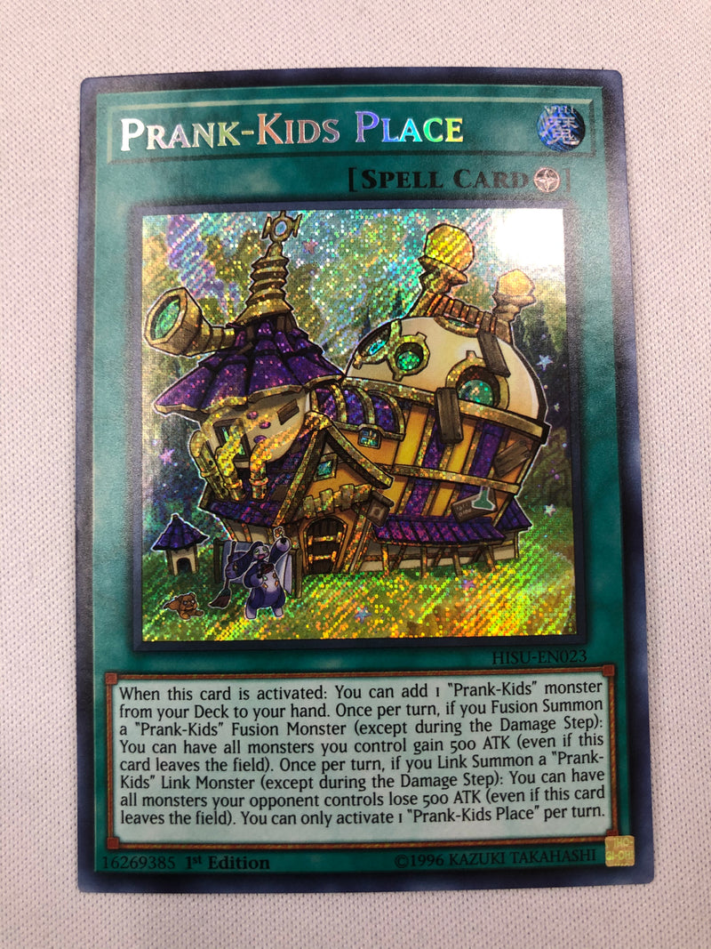 Yugioh Prank-Kids Place HISU-EN023 Secret Rare 1st Edition Near Mint