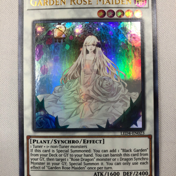 Yugioh Garden Rose Maiden LED4-EN023 Ultra Rare 1st Edition Near Mint
