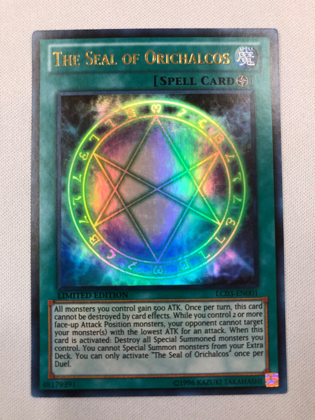 Yugioh The Seal of Orichalcos LC03-EN001 Ultra Rare Limited Edition Ne Yugioh The Seal of Orichalcos LC03-EN001 Ultra Rare Limited Edition Ne