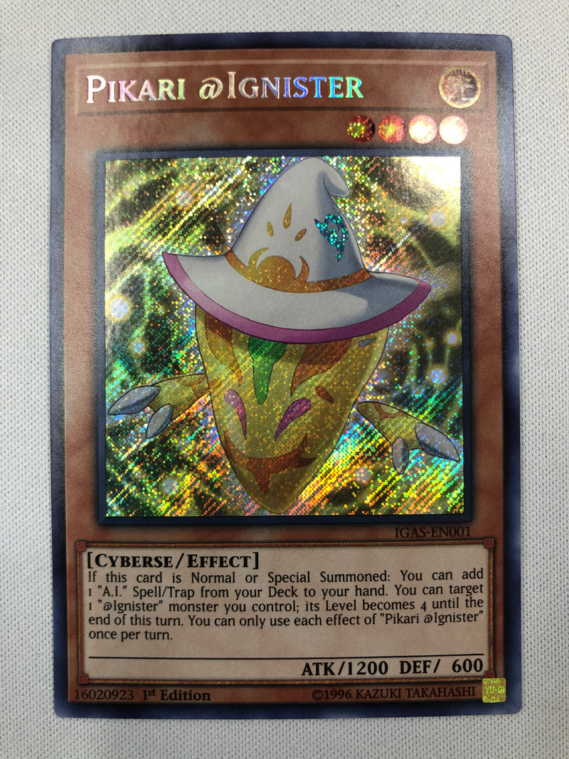 Yugioh Pikari @ Ignister IGAS-EN001 1st Edition Secret Rare Near Mint