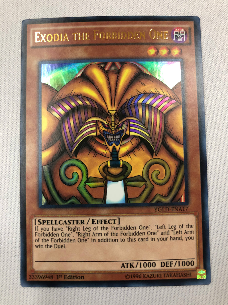 Yugioh Exodia the Forbidden One YGLD-ENA17 Ultra Rare 1st Edition Near Mint
