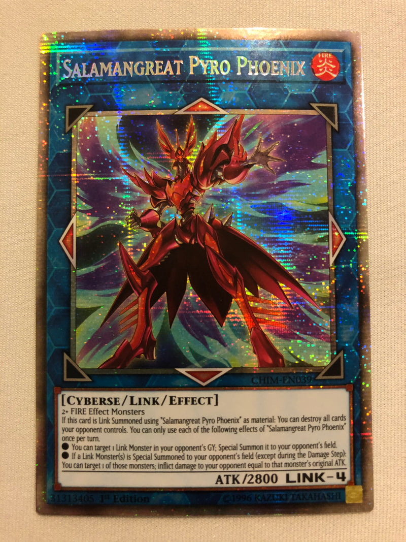 Yugioh Salamangreat Pyro Phoenix CHIM-EN039 Starlight Rare 1st Edition Yugioh Salamangreat Pyro Phoenix CHIM-EN039 Starlight Rare 1st Edition