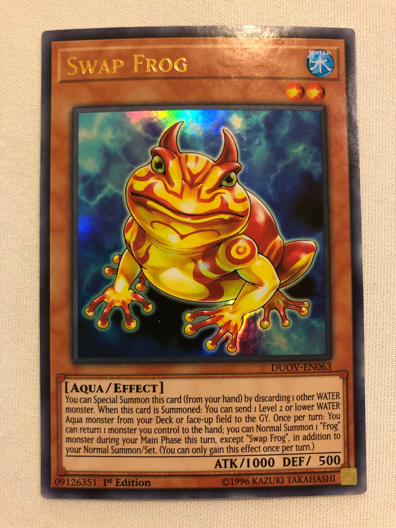Yugioh Swap Frog DUOV-EN063 Ultra Rare 1st Edition Near Mint