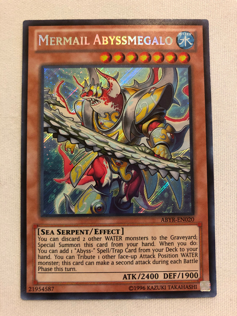 Yugioh Mermail Abyssmegalo ABYR-EN020 Secret Rare Unlimited Edition Near Mint
