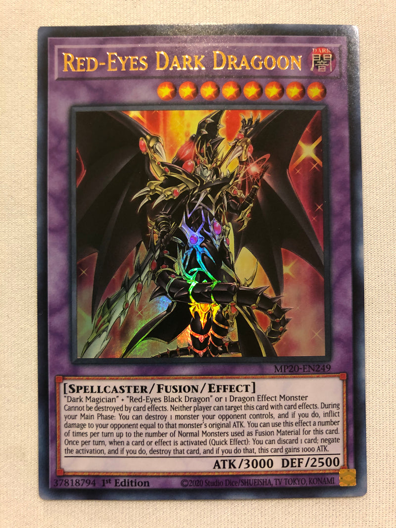 Yugioh Red-Eyes Dark Dragoon MP20-EN249 Ultra Rare 1st Edition Near Mint