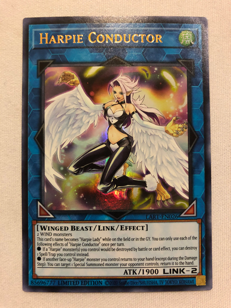Yugioh Harpie Conductor LART-EN026 Lost Art Promo Ultra Rare Near Mint
