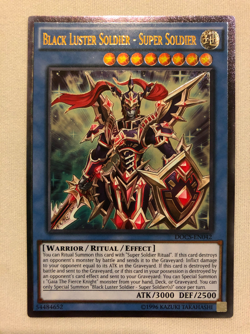 Yugioh Black Luster Soldier - Super Soldier DOCS-EN042 Unlimited Edition Ultimate Rare