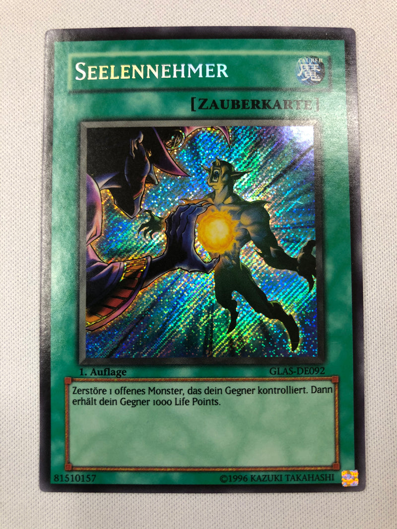 Yugioh Soul Taker GLAS-DE092 Secret 1st Edition German Near Mint/Excellent