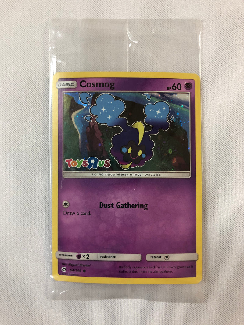 Cosmog 64/149 Toys R Us Holo Rare Promo Card Sealed Mint Cosmog 64/149 Toys R Us Holo Rare Promo Card Sealed Mint