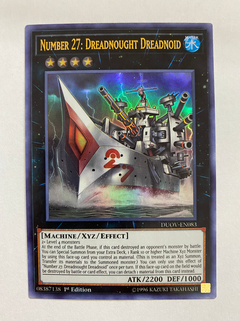 Yugioh Number 27: Dreadnought Dreadnoid DUOV-EN083 Ultra Rare 1st Edition NM