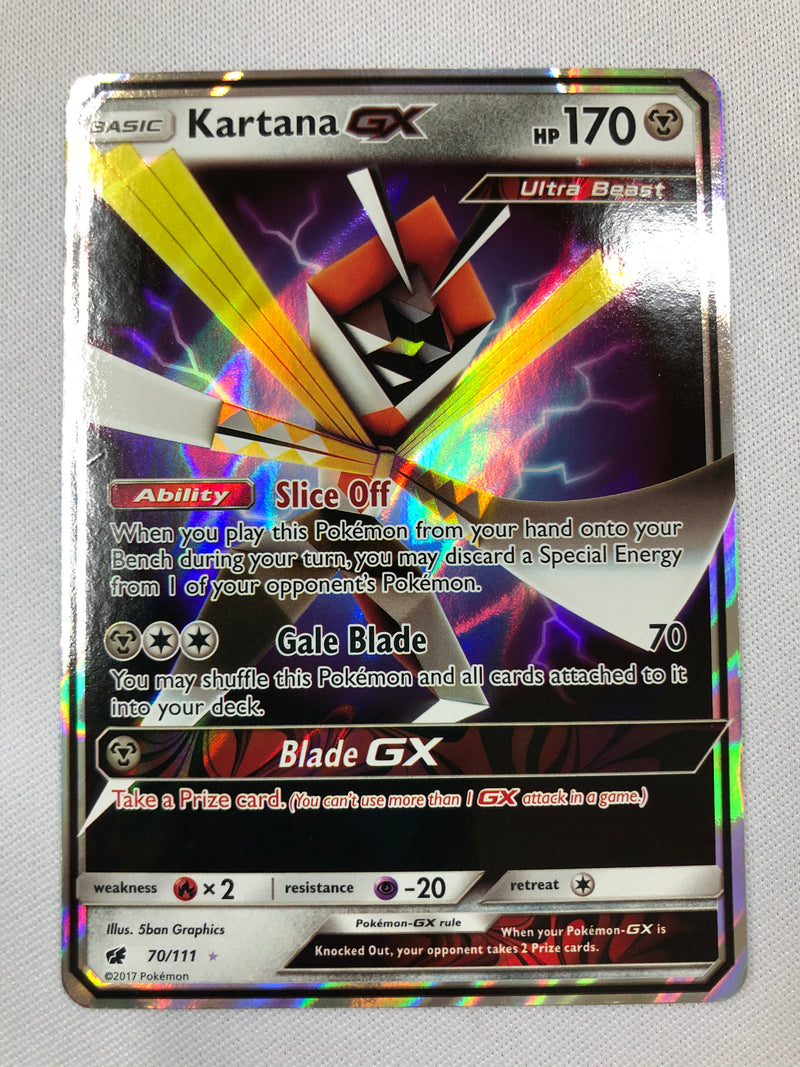 Kartana GX 70/111 Holo Ultra Rare Crimson Invansion Pokemon Card Near Mint