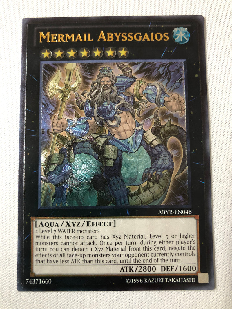 Yugioh Mermail Abyssgaios ABYR-EN046 Ultimate Rare Unlimited Edition Near Mint