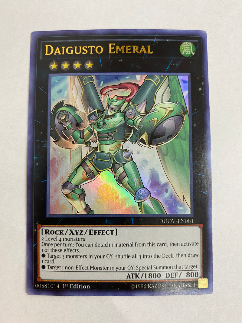 Yugioh Daigusto Emeral DUOV-EN081  Ultra Rare 1st Edition Near Mint